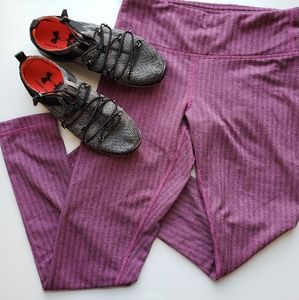 Herringbone Warm Leggings Berry Pink